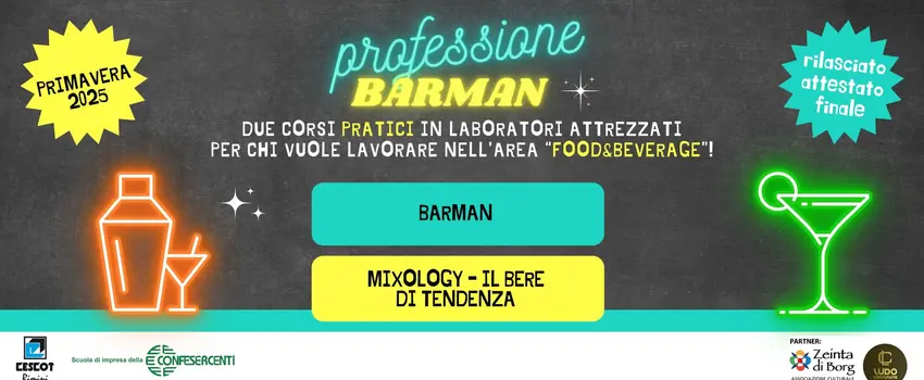 BEVERAGE 2.0: I nuovi corsi per i barman del domani!