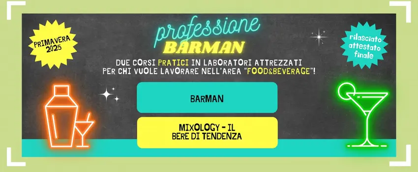 BEVERAGE 2.0: I nuovi corsi per i barman del domani!